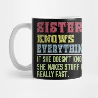 Sister knows everything vintage Mug